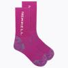 imageMerrell unisexadult Mens and Womens Zoned Cushioned Wool Hiking Crew Socks  Breathable Arch SupportPink
