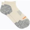 imageMerrell unisexadult Mens and Womens Zoned Cushioned Wool Hiking Socks  1 Pair Pack  Breathable Unisex Arch SupportWhisper White