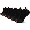 imageMerrell Mens and Womens Cushioned Cotton Low Cut Tab Socks3 ampamp 6 PairsBreathable Mesh Comfort ZonesBlack 6 Pairs