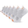 imageMerrell Mens and Womens Cushioned Cotton Low Cut Tab Socks3 ampamp 6 PairsBreathable Mesh Comfort ZonesWhite 6 Pairs