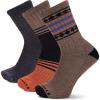 imageMerrell Unisex Adult Mens and Womens Wool Everyday Hiking Socks  3 Pairs  Cushioned Moisture WickingBrown Assorted