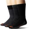 imageMerrell Unisex Adults Mens And Womens Socks  3 Pair Pack Half Cushion Comfort Arch Support Band Merino Wool Work Midweight Crew Charcoal Assorted LargeXLarge US