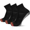 imageMerrell unisexadult Mens and Womens Lightweight Work Ankle Socks  3 Pairs  Repreve With Durable ReinforcementBlack