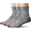 imageMerrell unisexadult Mens and Womens Lightweight Work Ankle Socks  3 Pairs  Repreve With Durable ReinforcementGray