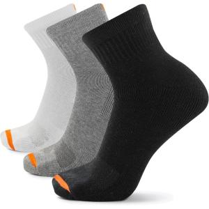 imageMerrell Mens and Womens Cushioned Cotton Ankle Socks3 ampamp 6 PairsBreathable Mesh Comfort ZonesBlackWhiteGray