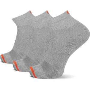 imageMerrell Mens and Womens Cushioned Cotton Ankle Socks3 ampamp 6 PairsBreathable Mesh Comfort ZonesGray