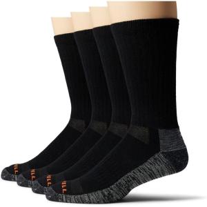 imageMerrell Mens and Womens Durable Everyday Work Crew Socks3 ampamp 6 PairsAntiOdor CottonBlack 6 Pairs