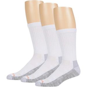 imageMerrell Mens and Womens Durable Everyday Work Crew Socks3 ampamp 6 PairsAntiOdor CottonWhite 3 Pairs