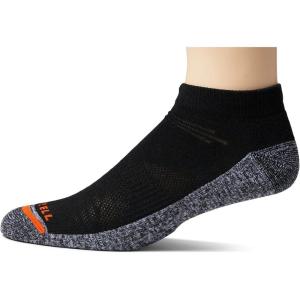 imageMerrell Mens and Womens Lightweight Work Low Cut Socks3 PairsRepreve with Durable ReinforcementBlack