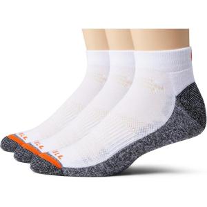 imageMerrell Mens and Womens Lightweight Work Low Cut Socks3 PairsRepreve with Durable ReinforcementWhite