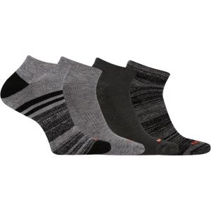 imageMerrell unisexadult Mens and Womens Cushioned Midweight Low Cut Socks  4 ampamp 12 Pairs  Moisture WickingBlack 4 Pairs