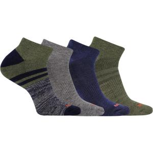 imageMerrell unisexadult Mens and Womens Cushioned Midweight Low Cut Socks  4 ampamp 12 Pairs  Moisture WickingBlue 4 Pairs