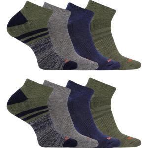imageMerrell unisexadult Mens and Womens Cushioned Midweight Low Cut Socks  4 ampamp 12 Pairs  Moisture WickingBlue 8 Pairs