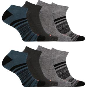 imageMerrell unisexadult Mens and Womens Cushioned Midweight Low Cut Socks  4 ampamp 12 Pairs  Moisture WickingOlive 8 Pairs