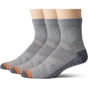 imageMerrell unisexadult Mens and Womens Lightweight Work Ankle Socks  3 Pairs  Repreve With Durable ReinforcementGray