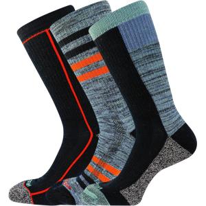 imageMerrell unisexadult Mens and Womens Recycled Everyday Half Cushion Crew Socks  3 Pairs  Breathable HikingBlack Orange Assorted