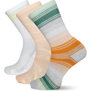 imageMerrell unisexadult Mens and Womens Recycled Everyday Half Cushion Crew Socks  3 Pairs  Breathable HikingPeach Assorted