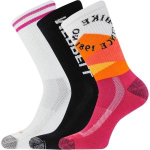 imageMerrell unisexadult Mens and Womens Recycled Everyday Half Cushion Crew Socks  3 Pairs  Breathable HikingPurple Hike on