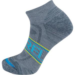 imageMerrell unisexadult Mens and Womens Zoned Cushioned Wool Hiking Socks  1 Pair Pack  Breathable Unisex Arch SupportGrayBlue