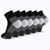 imageMerrell Mens and Womens Recycled Cushioned Ankle Socks6 ampamp 12 PairsHiking Arch SupportBlack Block 6 Pairs
