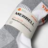 imageMerrell Mens and Womens Recycled Cushioned Ankle Socks6 ampamp 12 PairsHiking Arch SupportWhite Block 6 Pairs