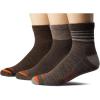 imageMerrell unisexadult Mens and Womens Merino Wool Work Ankle Socks  3 Pairs  Arch SupportBrown