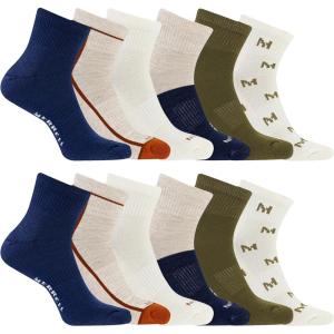 imageMerrell Mens and Womens Recycled Cushioned Ankle Socks6 ampamp 12 PairsHiking Arch SupportNavy Assorted 12 Pairs