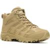 imageMerrell Mens Moab 3 Mid Response Tactical Waterproof Boots Lightweight Full Grain Leather Work Hiking Outdoor ShoesDark Coyote