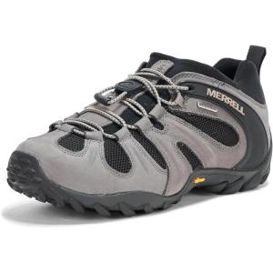 imageMerrell Mens Chameleon 8 Stretch Tactical Work Shoes Waterproof Nubuck ampamp Mesh Upper UltraLightweight Hiking Combat BootsNew Charcoal