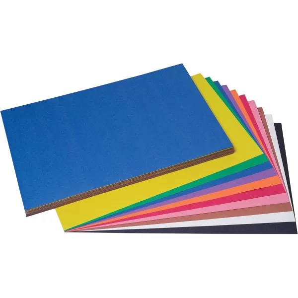 imagePrang Formerly SunWorks Construction Paper 10 Assorted Colors 12quot x 18quot 100 Sheets