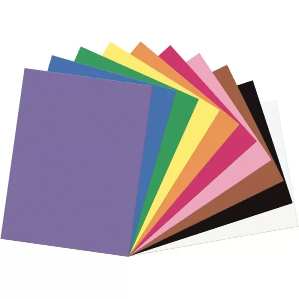 imagePrang Formerly SunWorks Construction Paper 10 Assorted Colors 9quot x 12quot 200 Sheets