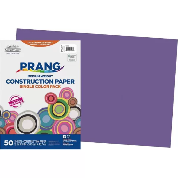 imagePrang Formerly SunWorks Construction Paper Violet 12quot x 18quot 50 Sheets