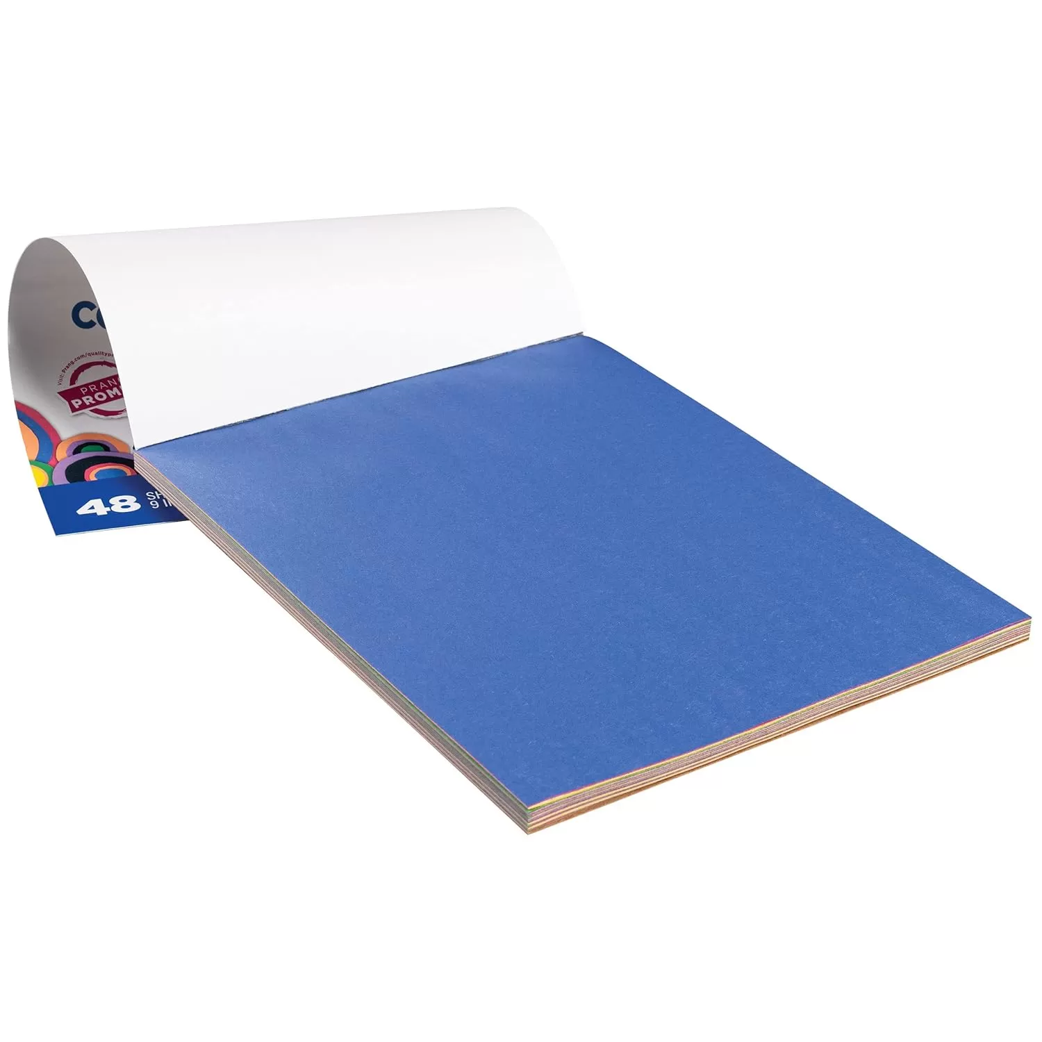 imagePrang Formerly SunWorks Medium Weight Construction Paper Pad 8 Assorted Colors 9quot x 12quot 48 Sheets