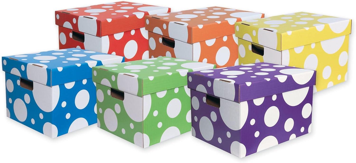 imageSUNWORKS Classroom Keepers Storage Totes Assorted Colors 1018quotH x 1214quotW x 1514quotD Pack of 6