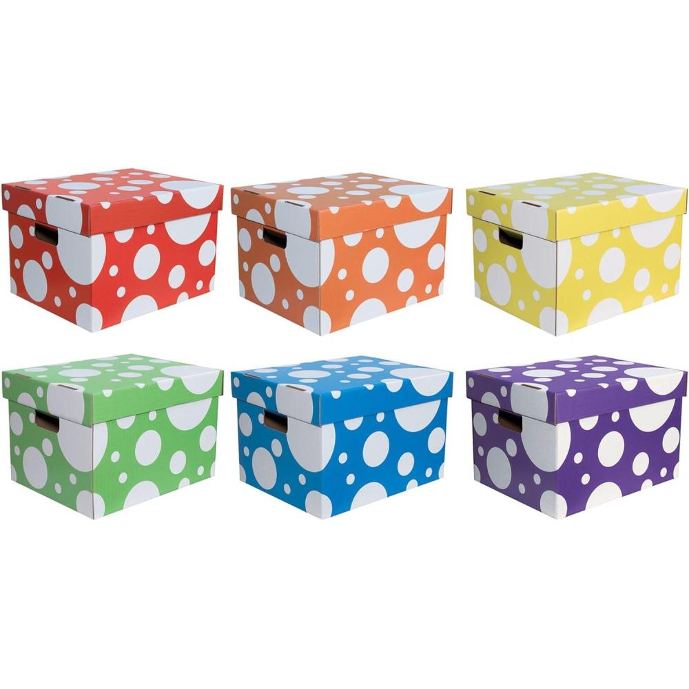 imageSUNWORKS Classroom Keepers Storage Totes Assorted Colors 1018quotH x 1214quotW x 1514quotD Pack of 6