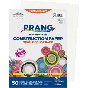 imageSunWorks Construction Paper 9quot x 12quot White Pack Of 50