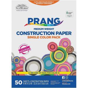imageSunWorks 6603 Construction Paper 58 lbs 9 x 12 Orange 50 SheetsPack