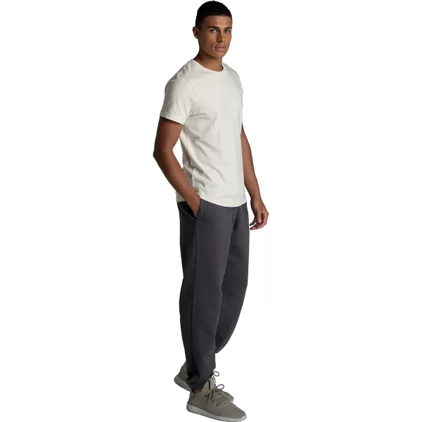 imageFruit of the Loom Eversoft Fleece Elastic Bottom Sweatpants with Pockets Relaxed Fit Moisture Wicking BreathableCharcoal Heather