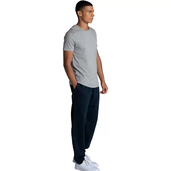 imageFruit of the Loom Eversoft Fleece Elastic Bottom Sweatpants with Pockets Relaxed Fit Moisture Wicking BreathableNavy Nights