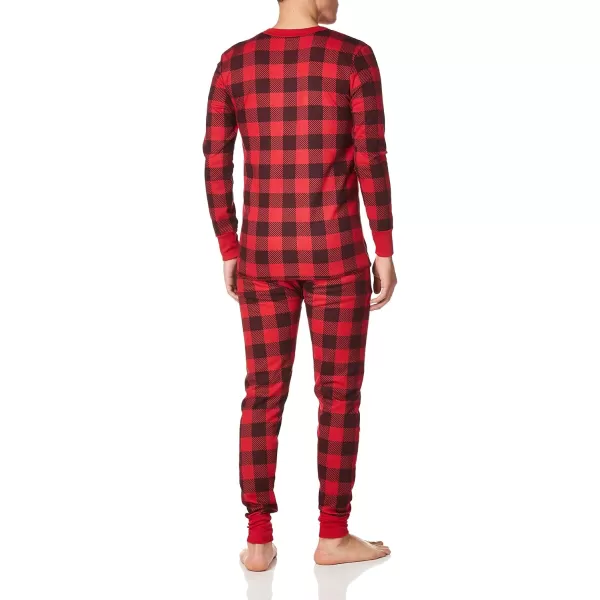 imageFruit of the Loom Mens Recycled Waffle Thermal Underwear Set Top and BottomBuffalo Plaid