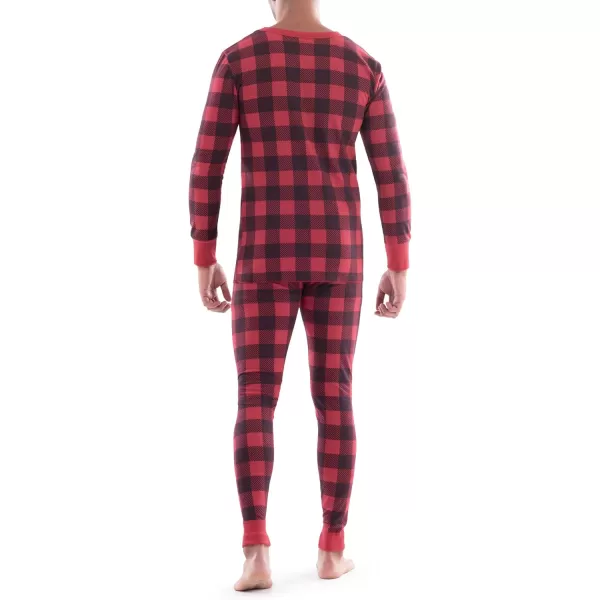 imageFruit of the Loom Mens Recycled Waffle Thermal Underwear Set Top and BottomBuffalo Plaid