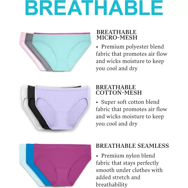 imageFruit of the Loom Womens Breathable Seamless UnderwearAssortedMulticolor