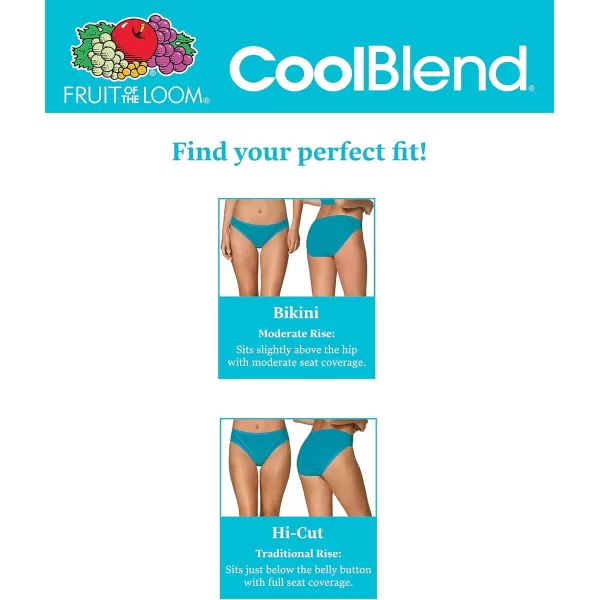 imageFruit of the Loom Womens Breathable Underwear Moisture Wicking Keeps You Cool ampamp Comfortable Available in Plus SizeCoolblend  Hi Cut  4 Pack  Colors May Vary