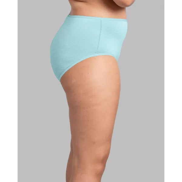 imageFruit of the Loom Womens Breathable Underwear Moisture Wicking Keeps You Cool ampamp Comfortable Available in Plus SizeCooling Stripes  Brief  6 Pack  Colors May Vary
