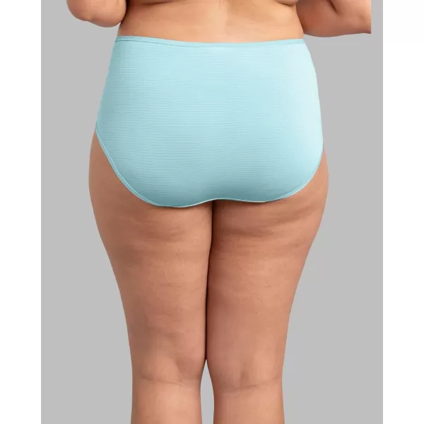 imageFruit of the Loom Womens Breathable Underwear Moisture Wicking Keeps You Cool ampamp Comfortable Available in Plus SizeCooling Stripes  Brief  6 Pack  Colors May Vary