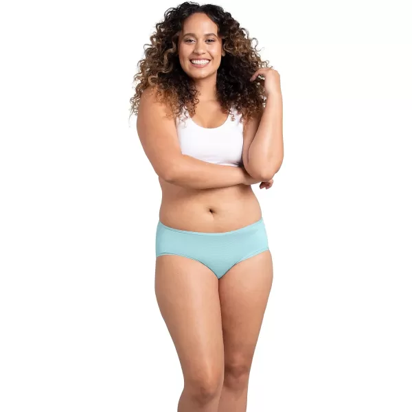 imageFruit of the Loom Womens Breathable Underwear Moisture Wicking Keeps You Cool ampamp Comfortable Available in Plus SizeCooling Stripes  Hipster  6 Pack  Colors May Vary