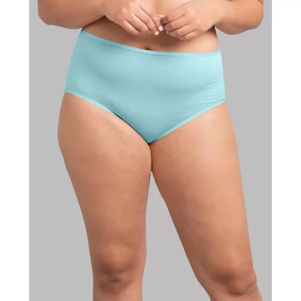 imageFruit of the Loom Womens Breathable Underwear Moisture Wicking Keeps You Cool ampamp Comfortable Available in Plus SizeCooling Stripes  Plus Size Brief  6 Pack  Colors May Vary