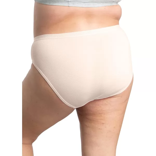 imageFruit of the Loom Womens Breathable Underwear Moisture Wicking Keeps You Cool ampamp Comfortable Available in Plus SizeMicro Mesh  Plus Size Hi Cut  10 Pack  GreyBlackPurple