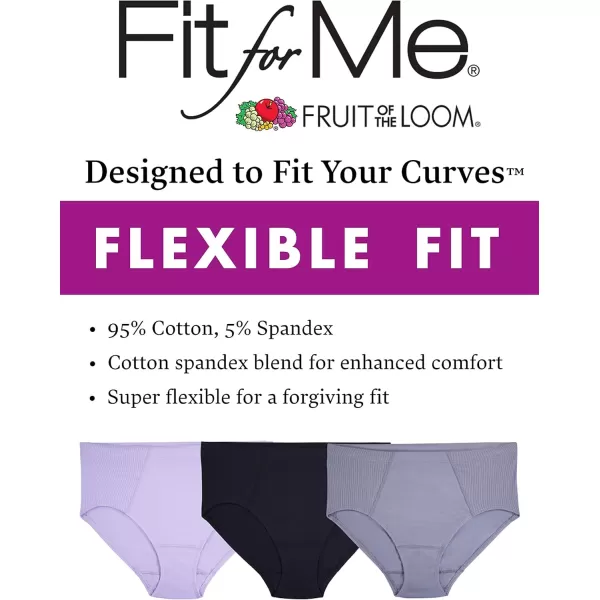 imageFruit of the Loom womens Fit for Me Plus Size Underwear Briefs Brief  Flexible Fit Assorted 11 US
