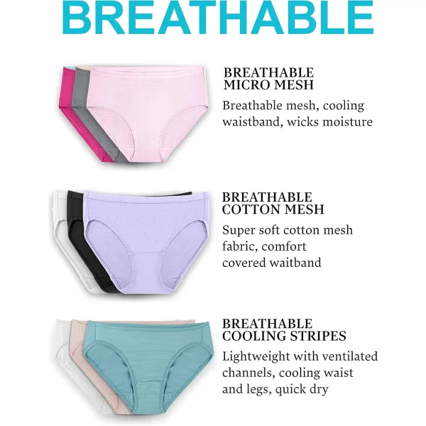 imageFruit of the Loom womens Fit for Me Plus Size Underwear Designed to Fit Your CurvesHipster  Breathable Micro Mesh  Assorted